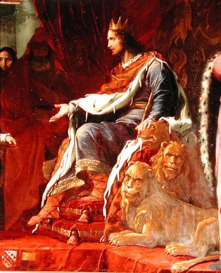 The Queen of Sheba Before King Solomon, detail of Solomon on his Throne von Giovanni Battista Tiepolo
