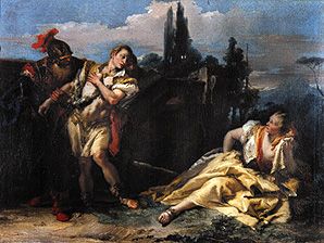 Rinaldo verlässt Armida. von Giovanni Battista Tiepolo