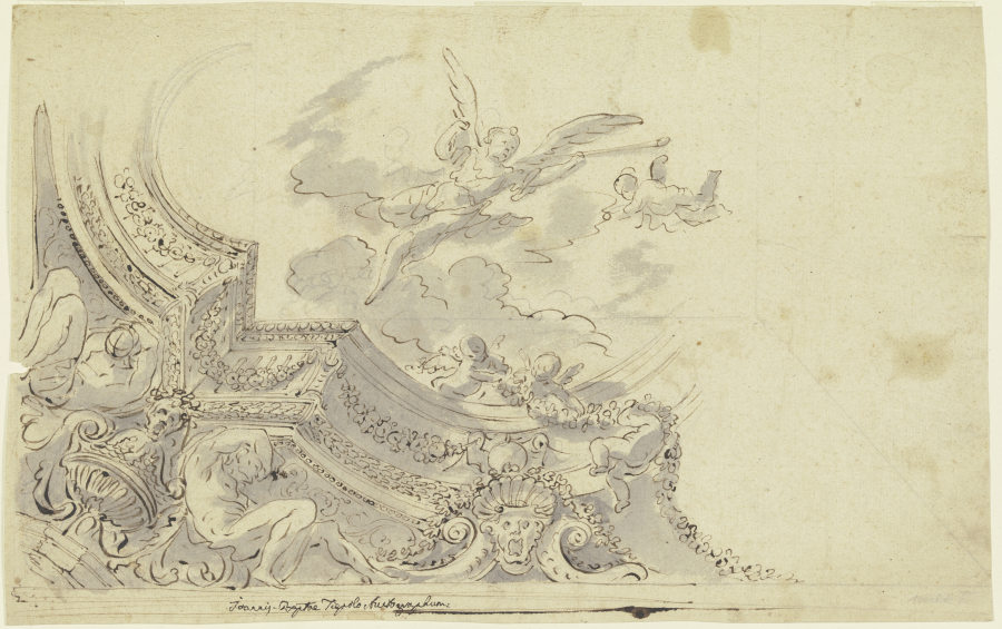 Studie zu einer stuckierten Decke von Giovanni Battista Tiepolo