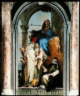 The Virgin and three Dominican saints 1740