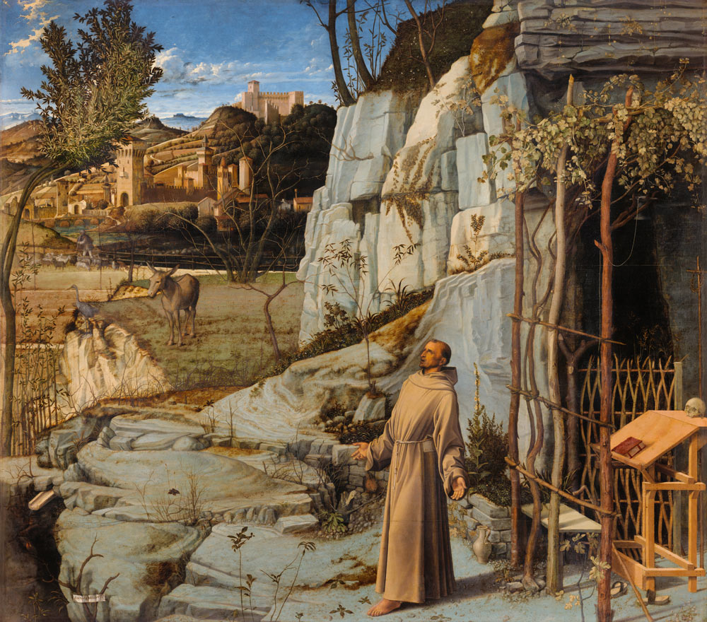 Der Heilige Franziskus in der Wüste von Giovanni Bellini