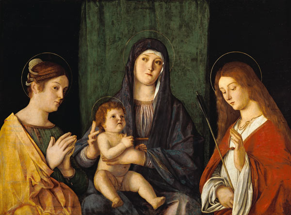 Die Jungfrau und das Kind mit der hl. Kathatina und der hl. Ursula von Giovanni Bellini