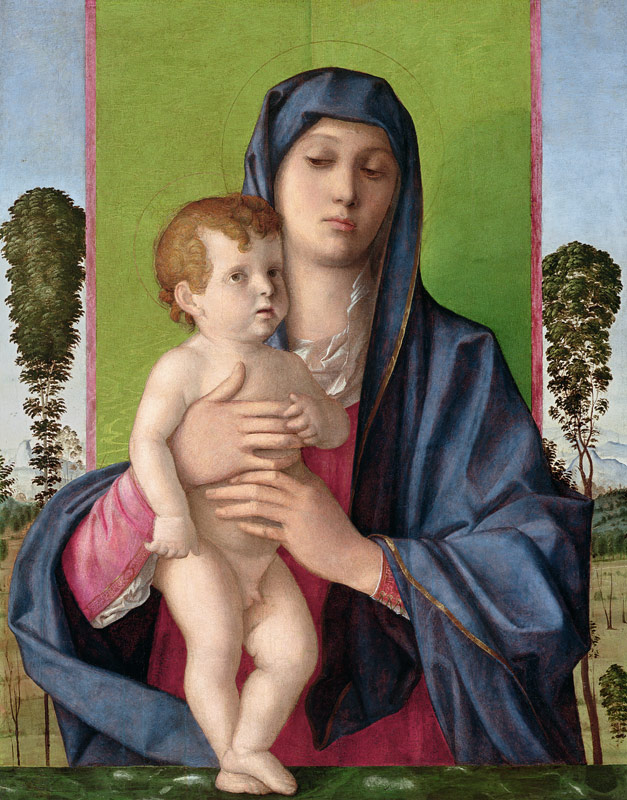 Madonna mit Bäumchen von Giovanni Bellini