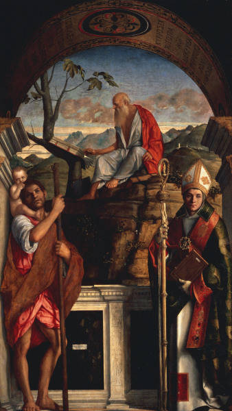 Giov.Bellini, Hieronymus, Christophorus. von Giovanni Bellini