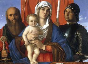 G.Bellini, Maria mit Kind, Paulus, Georg