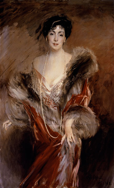 Bildnis der Frau Josefina A. de Errazuriz. von Giovanni Boldini
