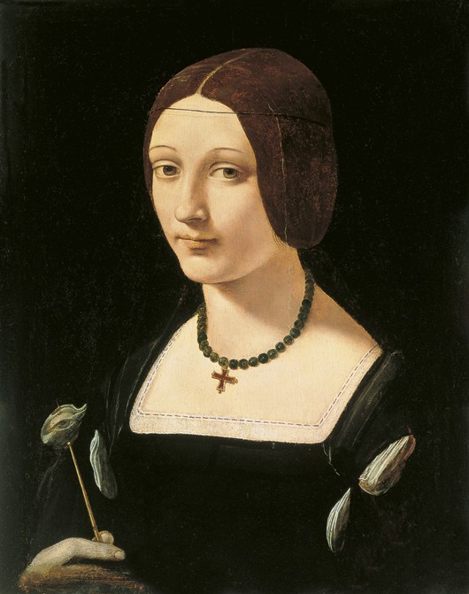 Bildnis einer Dame als Heilige Lucia von Giovanni Boltraffio