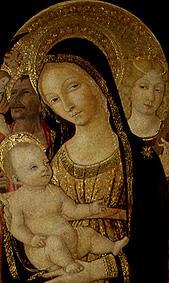 Madonna mit Kind und den hll. Katharina und Christophorus. von Giovanni di Bartolo Matteo