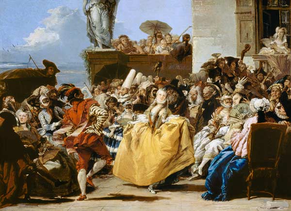 The Minuet or Carnival Scene von Giovanni Domenico Tiepolo