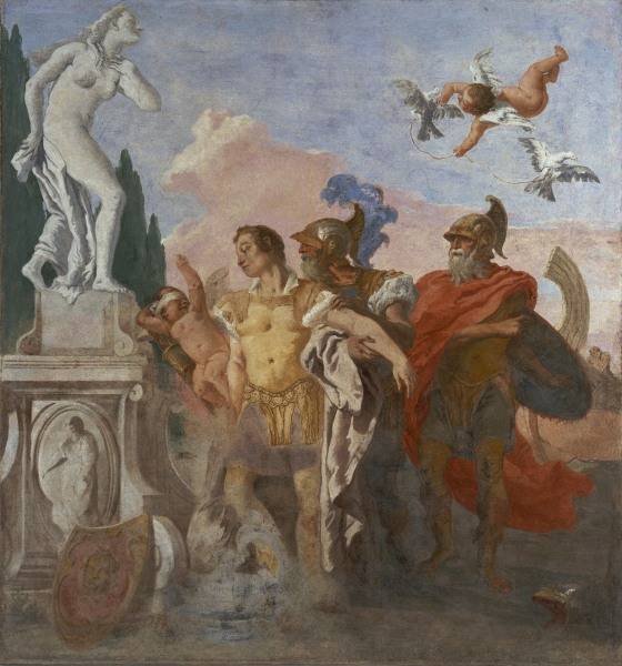 G.D.Tiepolo, Rinaldo vor Statue Armidas von Giovanni Domenico Tiepolo