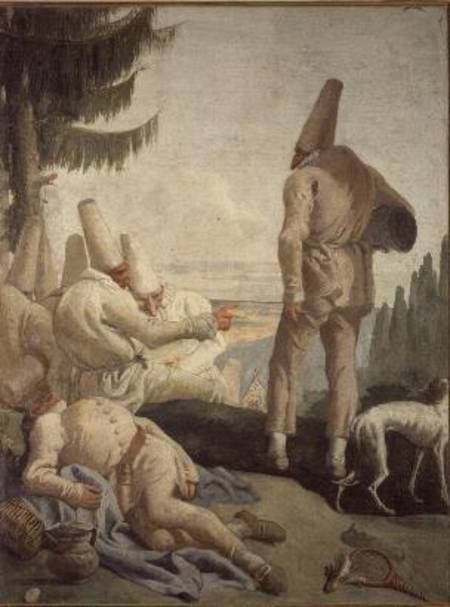 Pulcinella on Holiday von Giovanni Domenico Tiepolo