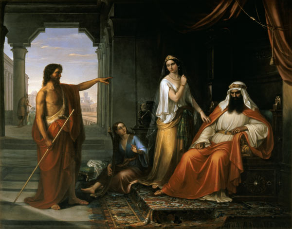 St. John the Baptist rebuking Herod von Giovanni Fattori