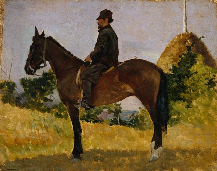 Diego Martelli a cavallo von Giovanni Fattori