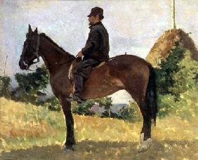Diego Martelli mounted on horseback