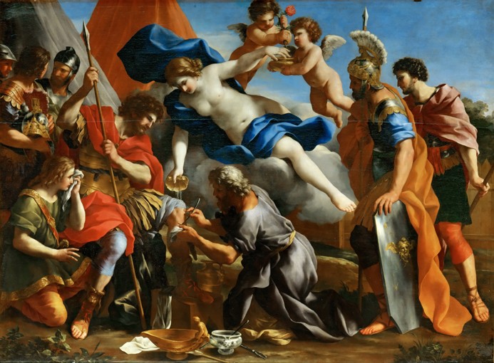 Venus gießt Balsam auf die Wunde des Aeneas von Giovanni Francesco Romanelli