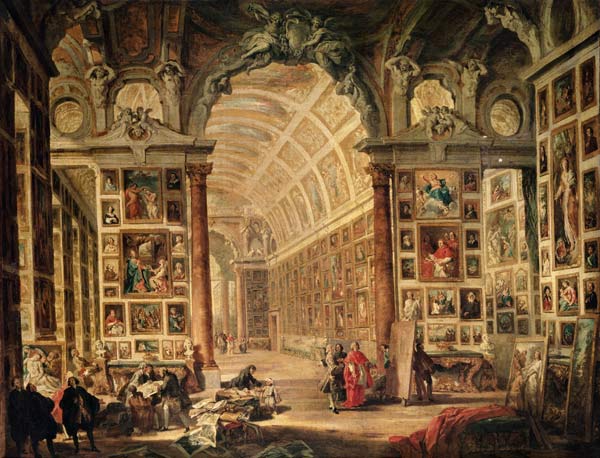 Interior View of The Colonna Gallery, Rome von Giovanni Paolo Pannini