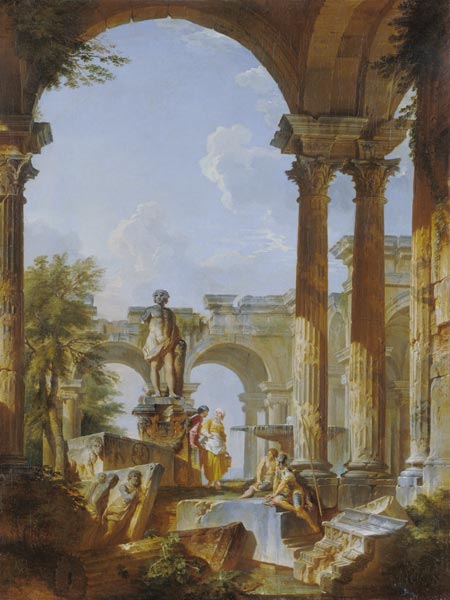 G.P.Pannini, Ideal view with ruins von Giovanni Paolo Pannini