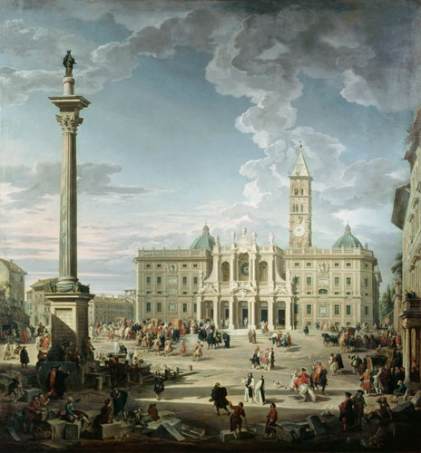 The Piazza Santa Maria Maggiore von Giovanni Paolo Pannini