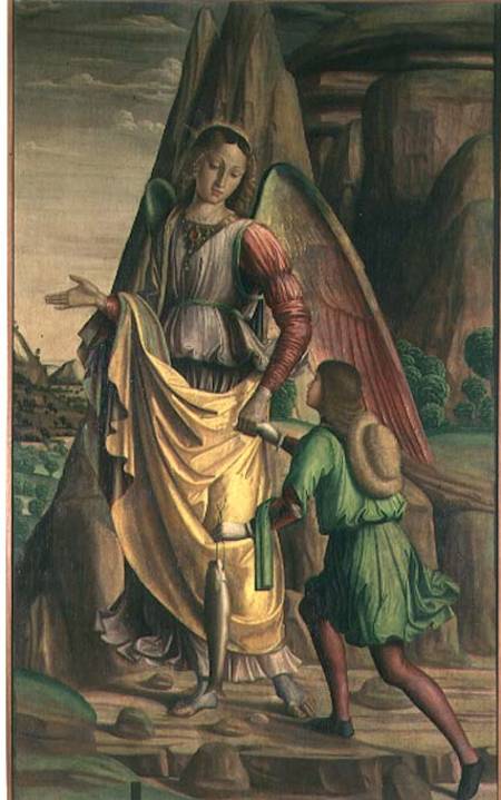 Tobias and the Angel von Giovanni Santi or Sanzio