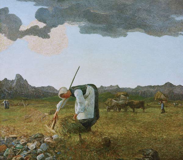 Giovanni Segantini / The Hay Harvest von Giovanni Segantini