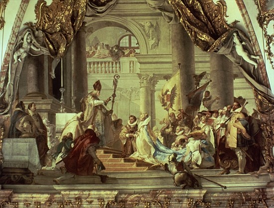 Emperor Frederick Barbarossa''s wedding to Beatrix of Burgundy in 1156, c.1751-52 von Giovanni Battista (Giambattista) Tiepolo