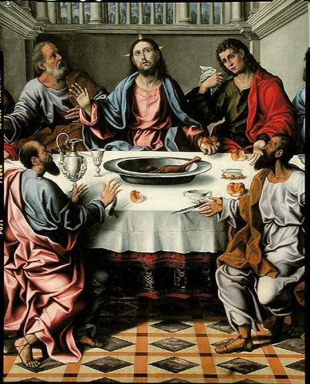 The Last Supper  (detail of 230066) von Girolamo da Santacroce