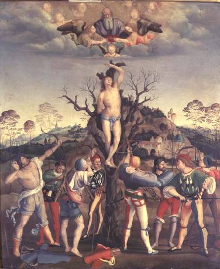 The Martyrdom of Saint Sebastian von Girolamo Genga