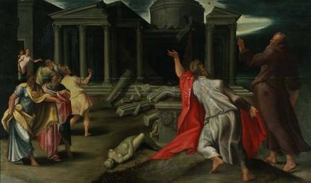 Scene from the life of St. John the Evangelist von Girolamo Mazzola Bedoli