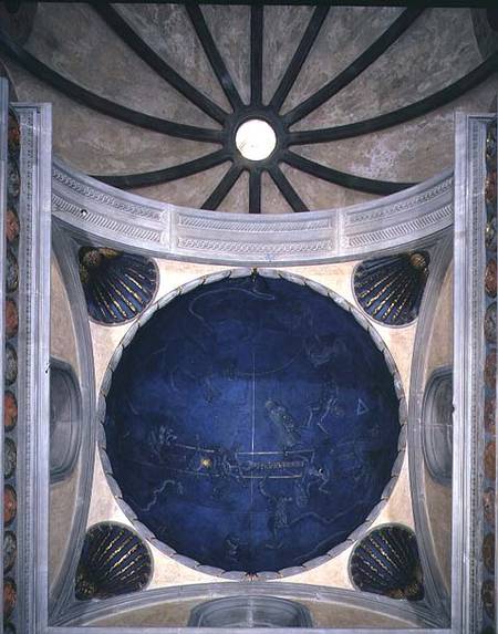 The Path of the Sun through the stars on the night of the 4th July 1442, from the soffit above the a von Giuliano d'Arrighi Pesello
