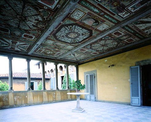 Interior view of the loggia, Villa Medicea di Careggi (photo) von Giuliano Giamberti da Sangallo