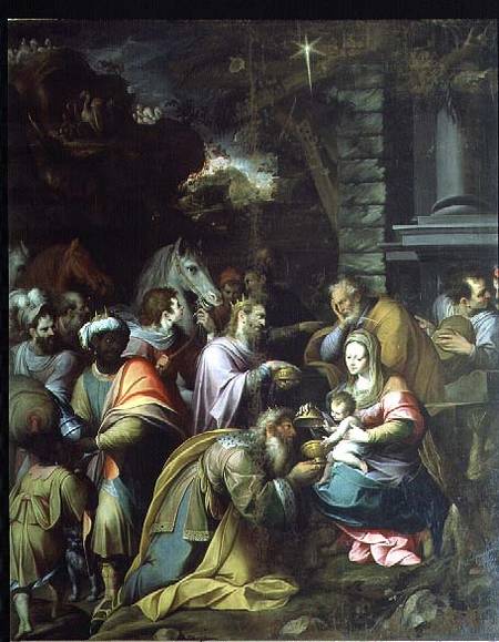 The Adoration of the Magi (panel) von Giulio Cesare Procaccini