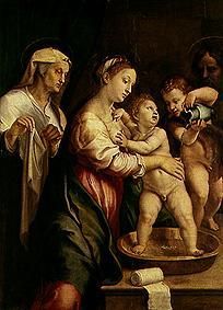 Die Madonna mit der Waschschüssel von Giulio Pippi