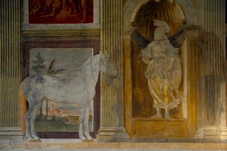 Der Pferdesaal (Sala dei Cavalli) im Palazzo del Te von Giulio Romano