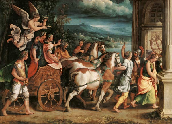 The Triumph of Titus and Vespasian von Giulio Romano