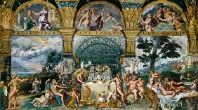 The noble banquet celebrating the marriage of Cupid and Psyche from the Sala di Amore e Psiche 1528
