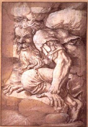 Giant, sketch for the fresco of the Fall of the Giants, Palazzo del Te, Mantua 1531/32