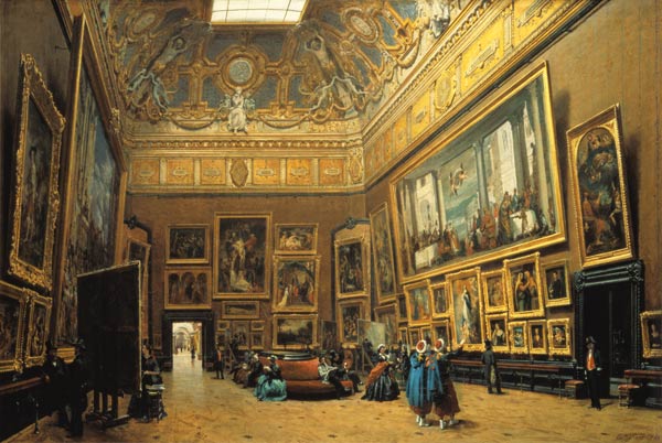 Der Salon Carre im Louvre von Giuseppe Castiglione