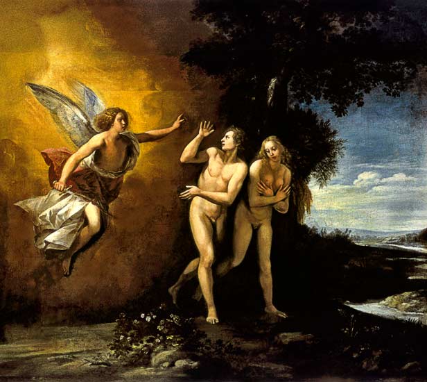 The Expulsion of Adam and Eve von Giuseppe Cesare