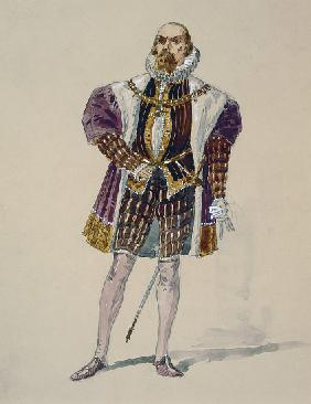 Costume for Alvise in Act III of La Gioconda by Amilcare Ponchielli