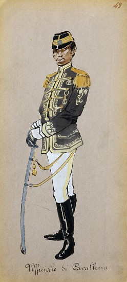 Costume of cavalry officer from Madama Butterfly by Giacomo Puccini von Giuseppe Palanti
