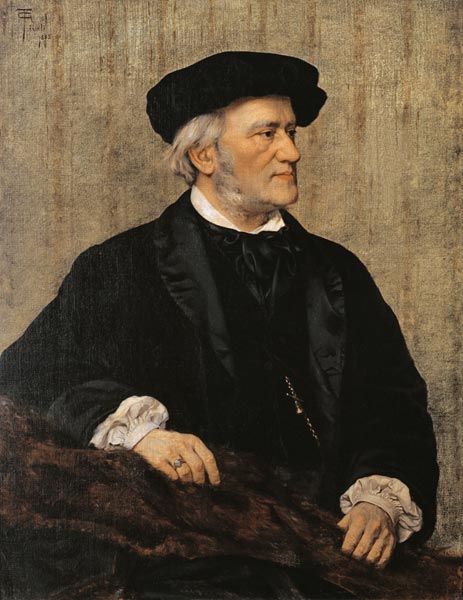 Portrait of Richard Wagner (1813-83) von Giuseppe Tivoli