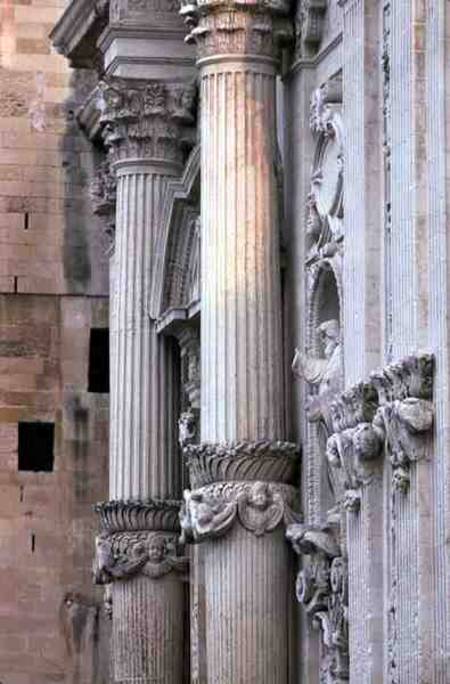Detail of the Portal Columns from the Duomo von Giuseppe Zimbalo