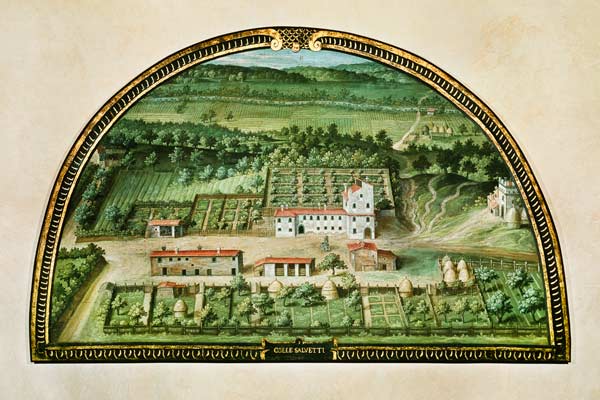 Colle Salvetti, from a series of lunettes depicting views of the Medici villas von Giusto Utens