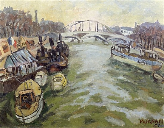 The Seine at Paris, 1951 (oil on canvas)  von Glyn  Morgan