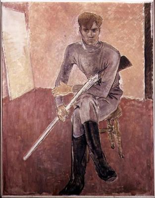 Man with a Gun (oil on canvas) von Glyn Warren Philpot