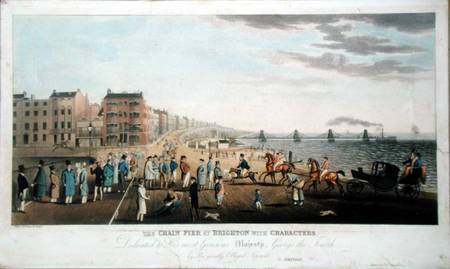 The Chain Pier at Brighton with Characters von G.M. Brighty
