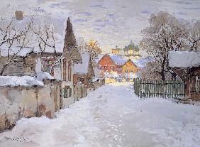 Winterabend. Ansicht von Pskow 1910-01-01