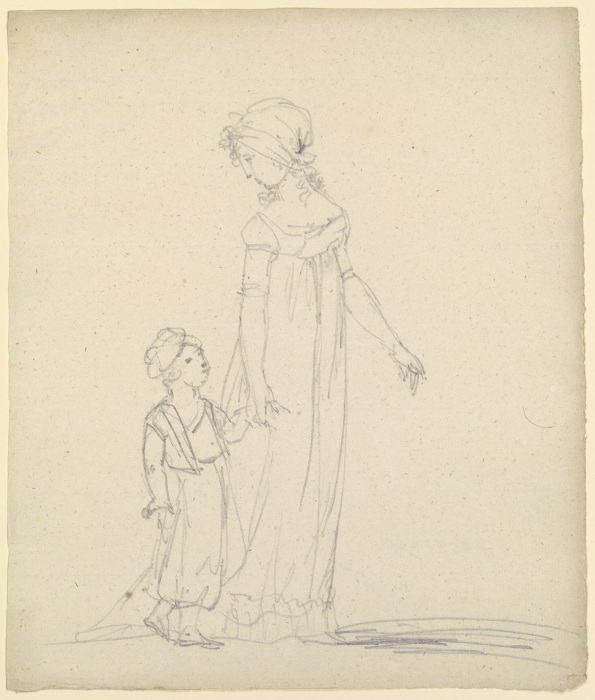Junge Frau mit Kind von Gottfried Schadow