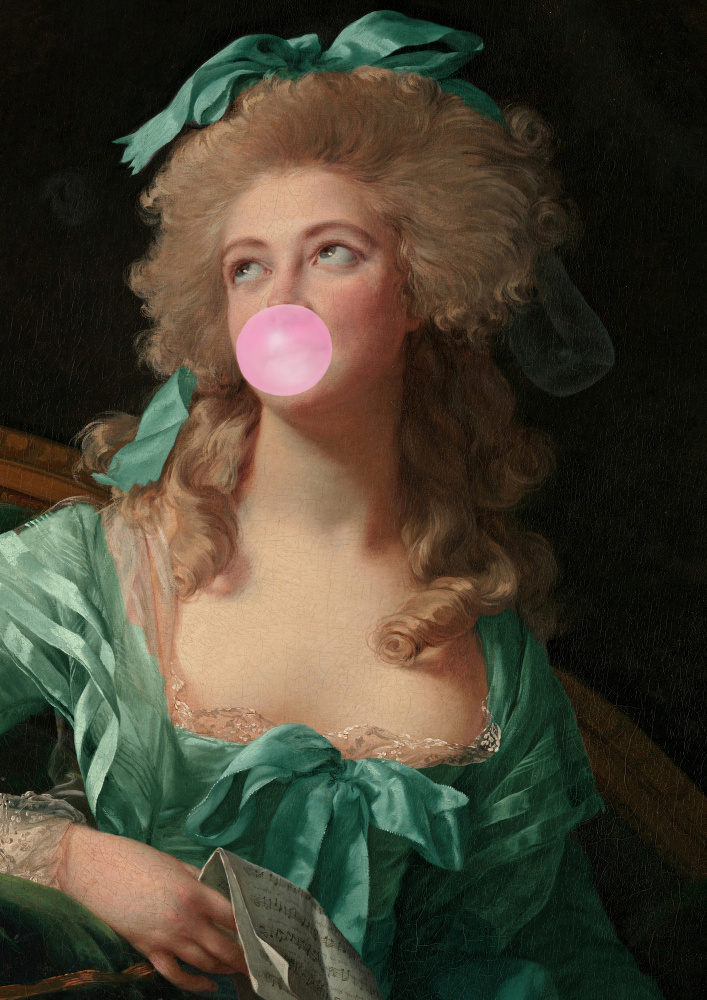 Madame Bubble-Gum von Grace Digital Art Co