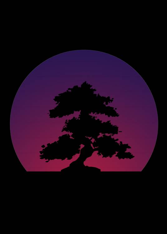 Purple Bonsai Sunset von Sebastian  Grafmann